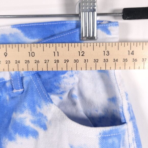 NWT Holiday by Emma Mulholland Tie Dye Wide Leg Straight Jeans Cotton Size 28 - Picture 6 of 13